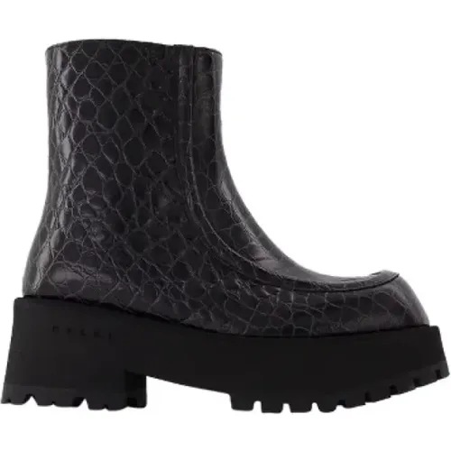 Leather boots , female, Sizes: 4 1/2 UK - Marni - Modalova
