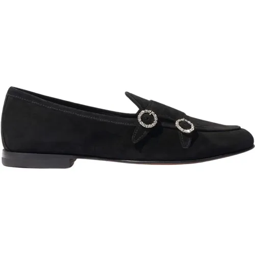 Schwarzer Strass Loafer , Herren, Größe: 39 1/2 EU - Scarosso - Modalova