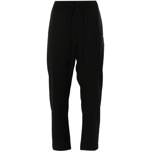 Schwarze Tapered Hose Mit Kordelzug , Damen, Größe: S - Semicouture - Modalova