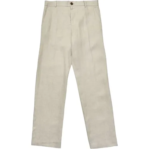 Regular Linen Pants in Sand , male, Sizes: L, M, 3XL, XL - Selected Homme - Modalova
