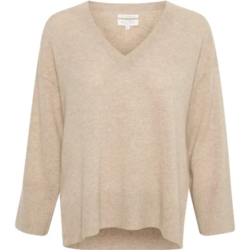 V-Neck Knit Sweater , female, Sizes: S, M, XL, L - Part Two - Modalova
