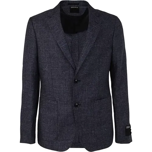 Linen AND Wool Deco Jacket , male, Sizes: 3XL - Ermenegildo Zegna - Modalova