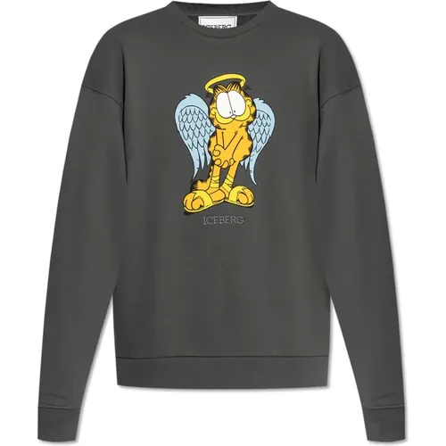 Sweatshirts, male, , Size: S x Garfield - Iceberg - Modalova