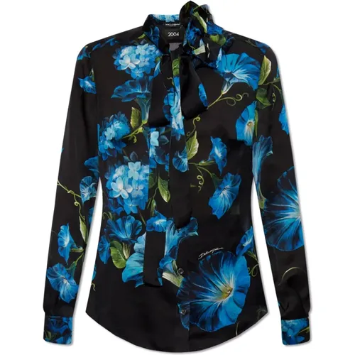 Seidenhemd mit Blumenmuster - Dolce & Gabbana - Modalova