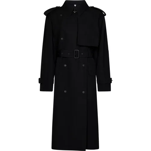 Double-Breasted Coat with Belted Cuffs , female, Sizes: 2XS, XS - Burberry - Modalova