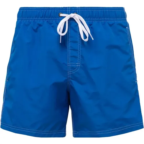 Regenbogenblaue Badehose , Herren, Größe: M - Sundek - Modalova