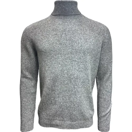 Turtlenecks, male, , Size: 2XL Merino Baby-Kamel Rollkragen Sweater Grey - Roberto Collina - Modalova