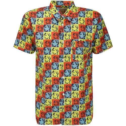 Cotton Printed Poplin Full Print Shirt , male, Sizes: L, XL, S, M - Comme des Garçons - Modalova