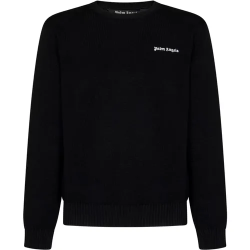 Sweater with White Logo , male, Sizes: L - Palm Angels - Modalova