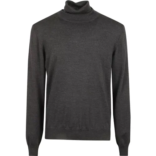 Turtlenecks, male, , Size: 4XL Mens Clothing Sweatshirts Grey Noos - Tagliatore - Modalova