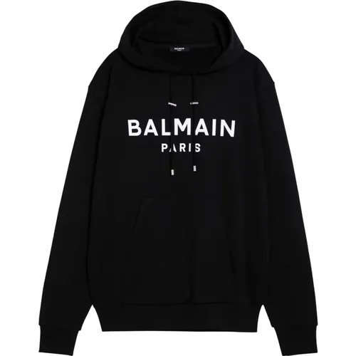 Hooded Sweatshirt , male, Sizes: XL, L - Balmain - Modalova