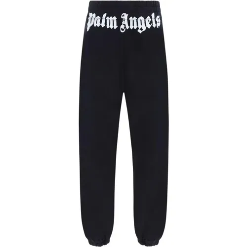 Sweatpants, male, , Size: S Jogger Style Cotton Sweatpants with Pockets - Palm Angels - Modalova