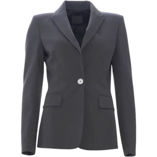 Grauer Stretch-Crepe-Blazer PINKO - pinko - Modalova