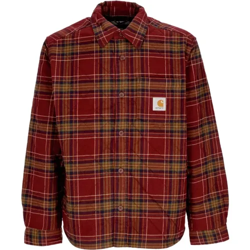 Gepolstertes Flanellhemdjacke Check/amarone , Herren, Größe: M - Carhartt WIP - Modalova