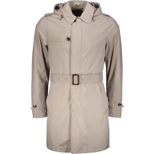 Trench Coats, male, , Size: XL Waterproof Trench Coat with Hood - Moorer - Modalova