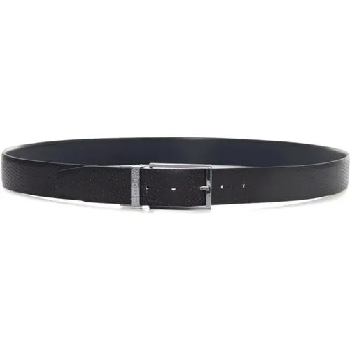 Belts, male, , Size: ONE SIZE Double Buckle Leather Belt Box - Boss - Modalova