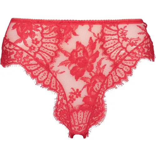 Bottoms, female, , Size: 2XS High Waist Lace Panties with Tulle - Dolce & Gabbana - Modalova