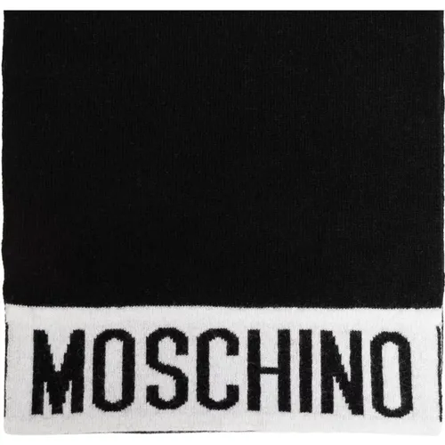 Scarf with logo , unisex, Sizes: ONE SIZE - Moschino - Modalova