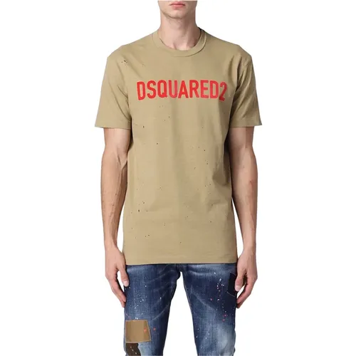 Men`s Short Sleeve T-Shirt , male, Sizes: XL - Dsquared2 - Modalova
