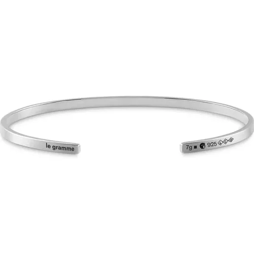 Bracelets, unisex, , Size: L Ribbon bracelet crafted in France - Le Gramme - Modalova