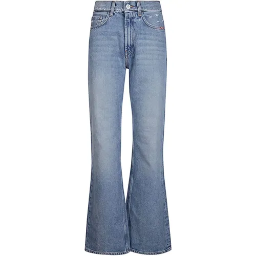 Denim Logo Jeans , Damen, Größe: W28 - Amish - Modalova