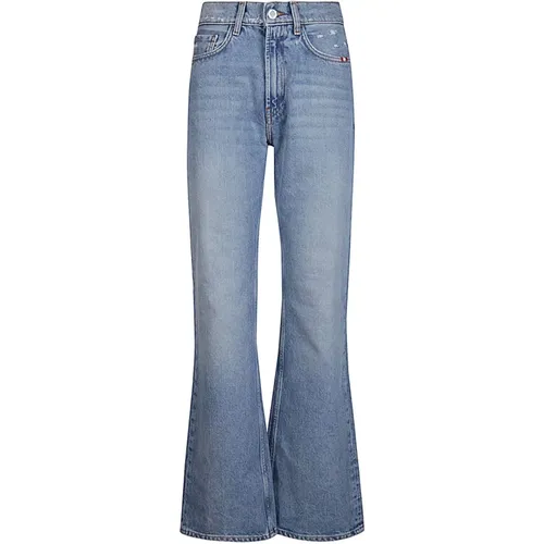 Denim Logo Jeans , female, Sizes: W28, W29 - Amish - Modalova