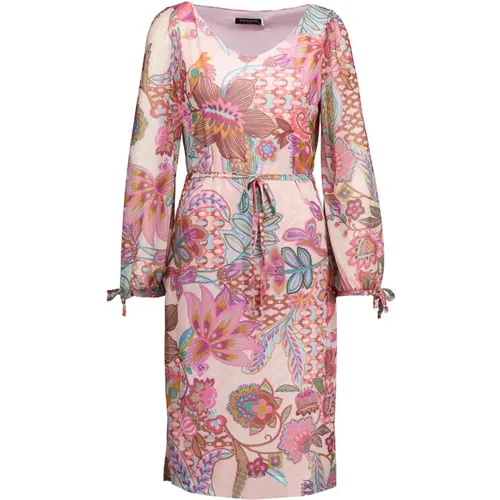 Floral Print Midi Dress in Pink , female, Sizes: 2XL, XL, S - Ana Alcazar - Modalova