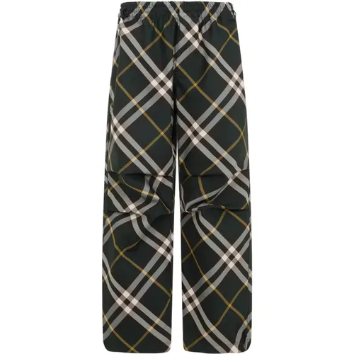 Check Trousers Ss24 , male, Sizes: M, L - Burberry - Modalova