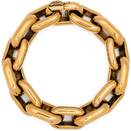 Goldenes Kettenarmband Inspiriert von Peak Tasche , Damen, Größe: M - alexander mcqueen - Modalova