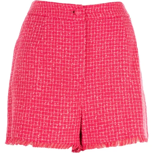 Lila Bubble Pink Shorts Damen Sommer , Damen, Größe: S - pinko - Modalova