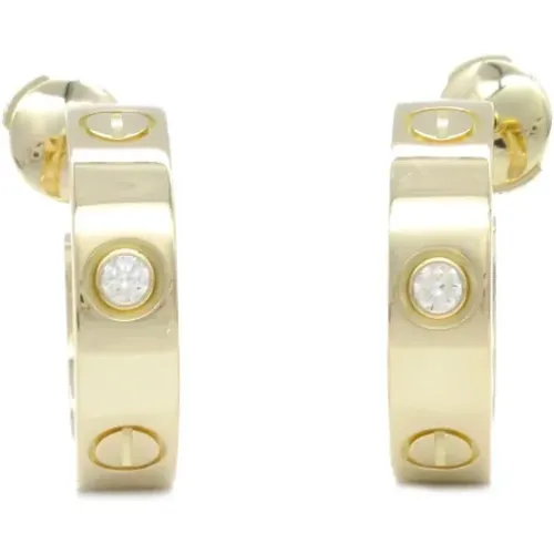 Pre-owned Jewellery, female, , Size: ONE SIZE Pre-owned Gold earrings - Cartier Vintage - Modalova