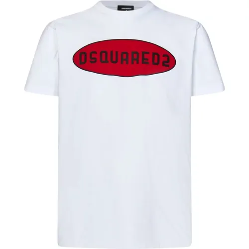 T-shirt with Logo and Lettering , male, Sizes: M, XL, S - Dsquared2 - Modalova