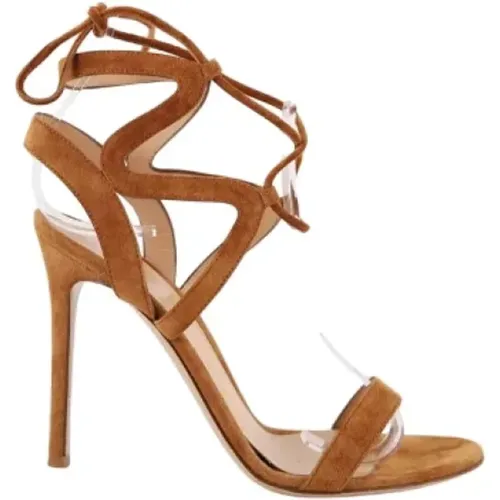 Pre-owned Sandals, female, , Size: 8 US Pre-owned Suede sandals - Gianvito Rossi Pre-owned - Modalova