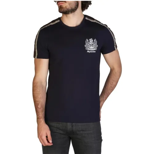 Logo Print Short Sleeve Cotton T-shirt , male, Sizes: M, L, S - Aquascutum - Modalova