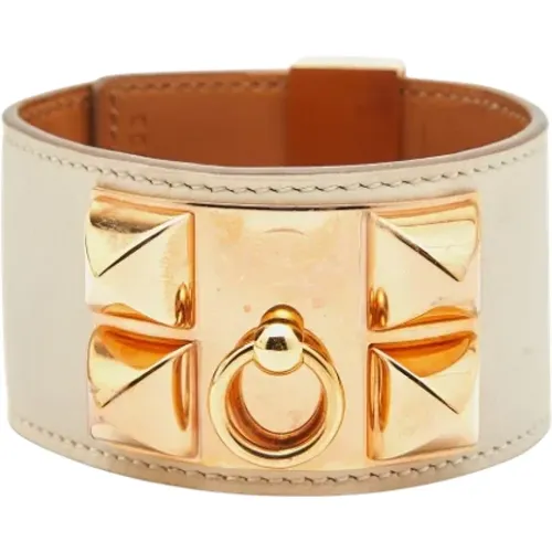 Pre-owned Leather bracelets , female, Sizes: ONE SIZE - Hermès Vintage - Modalova