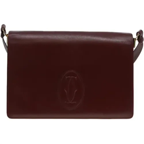 Pre-owned Cross Body Bags, female, , Size: ONE SIZE Pre-owned Leather shoulder-bags - Cartier Vintage - Modalova