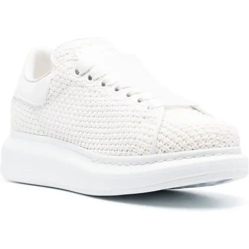 Weiße Ledersneakers mit übergroßer Gummisohle , Damen, Größe: 36 1/2 EU - alexander mcqueen - Modalova