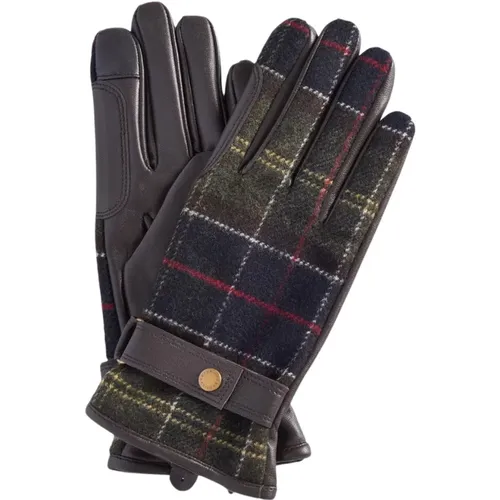 Aubrey Tartan Lederhandschuhe , Herren, Größe: L - Barbour - Modalova