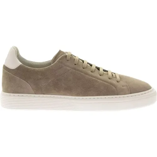 Low Top Sneakers with Logo Patch , male, Sizes: 8 1/2 UK, 10 UK - BRUNELLO CUCINELLI - Modalova