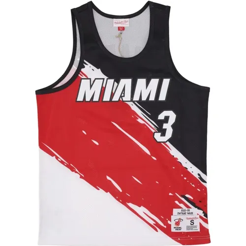 Sportswear, male, , Size: XL Miami Heat Basketball Tank Top - Mitchell & Ness - Modalova