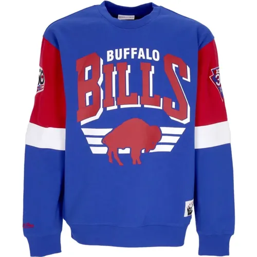 Sweatshirts, male, , Size: XL NFL Buffalo Bills Crewneck Sweatshirt - Mitchell & Ness - Modalova