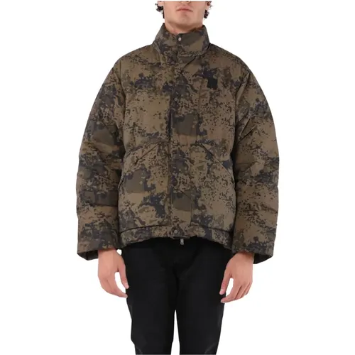 Puffer Jacket with Hidden Zipper , male, Sizes: S, XL, L, M - Represent - Modalova