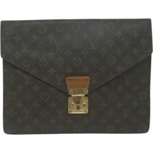 Pre-owned Canvas briefcases , female, Sizes: ONE SIZE - Louis Vuitton Vintage - Modalova