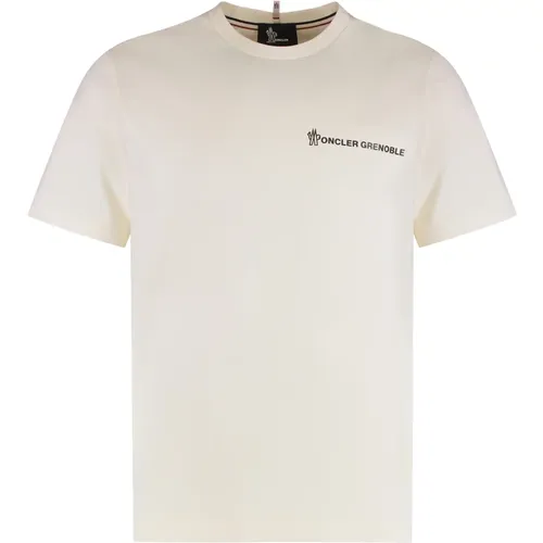 T-Shirts, male, , Size: XL Crew Neck Cotton T-Shirt - Moncler - Modalova