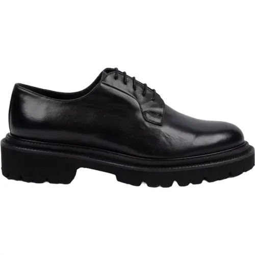 Schwarze Gealterte Leder Derby Schuhe , Herren, Größe: 44 EU - Marechiaro 1962 - Modalova