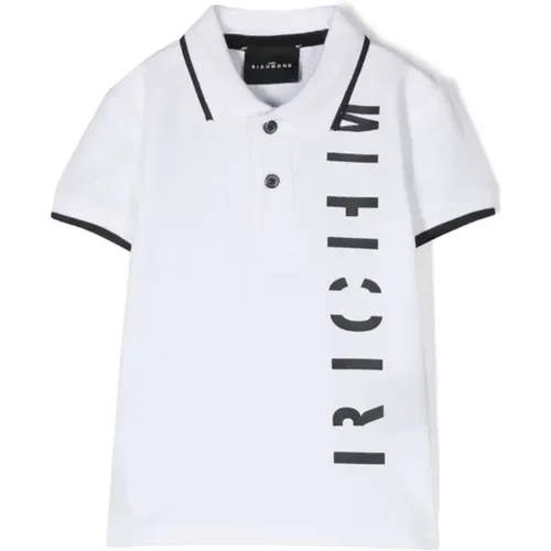 Polo mit Kontrastgrafik,Jungen Polo Shirt mit Kontrastierender Grafik - John Richmond - Modalova