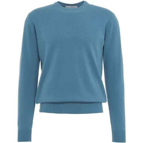 Merino Cashmere Crew Neck Pullover , Herren, Größe: L - Gender - Modalova