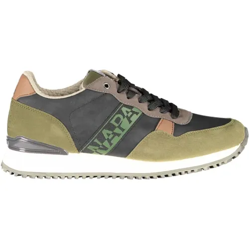 Sneakers, male, , Size: 9 US Polyester Sneaker in Green - Napapijri - Modalova