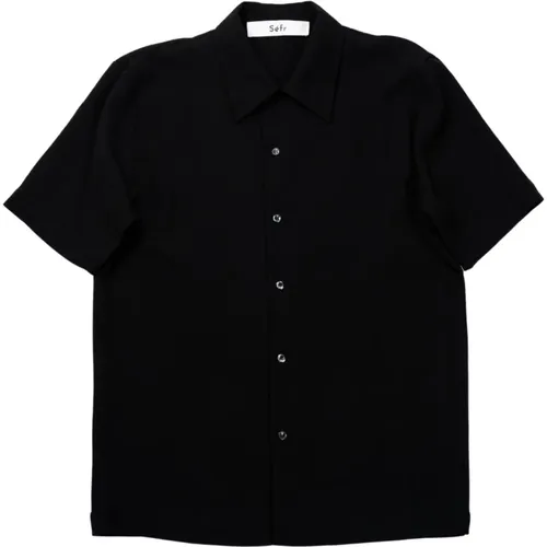 Suneham camicia in nero , male, Sizes: L, XL, S - Séfr - Modalova