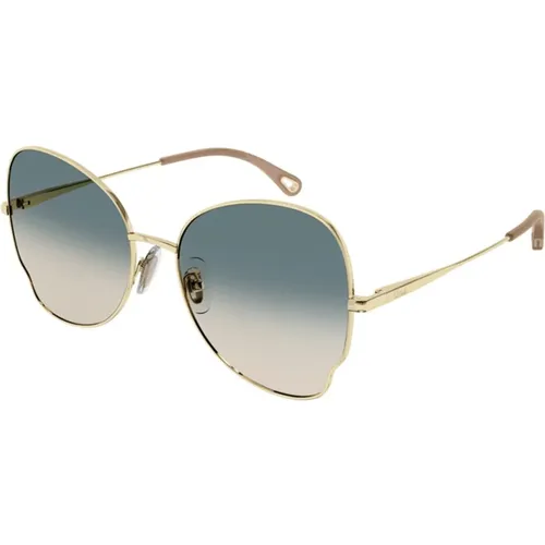 Stilvolle Sonnenbrille in Schwarz , Damen, Größe: 59 MM - Chloé - Modalova